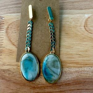 Gold polymer clay earrings